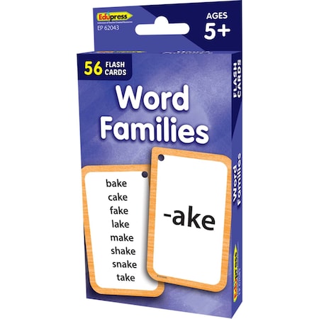 Edupress Word Families Flash Cards TCR62043